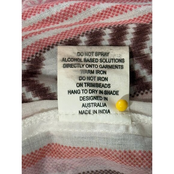 Lola Australia Womens Dress Boho Pink Printed Long Sleeve Cotton Size S - Picture 9 of 9